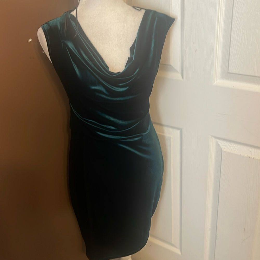 Tash+Sophie Cowl Shirred Velvet Mini Dress XSmall NWOT